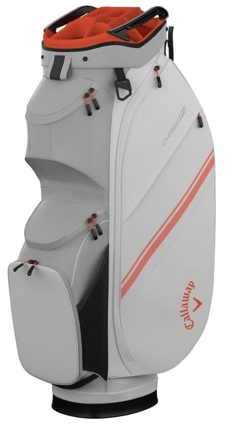 Callaway Chase 14 Cartbag, weiss/silber/orange