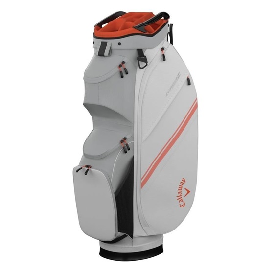 Callaway Chase 14 Cartbag, weiss/silber/orange