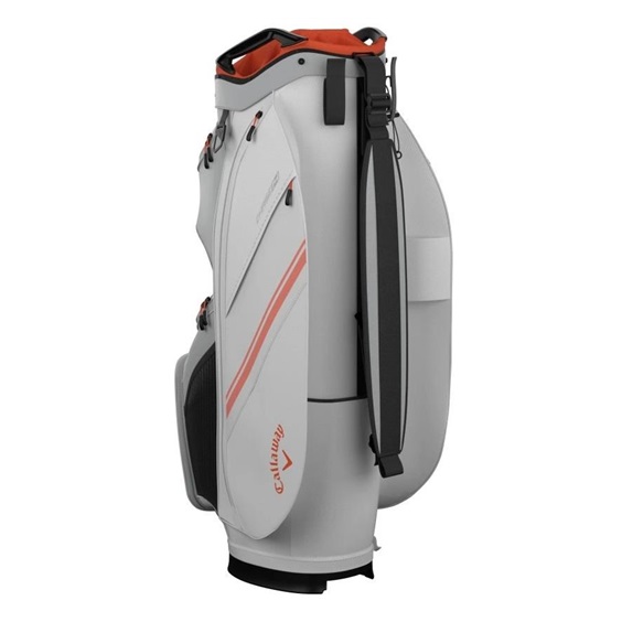 Callaway Chase 14 Cartbag, weiss/silber/orange