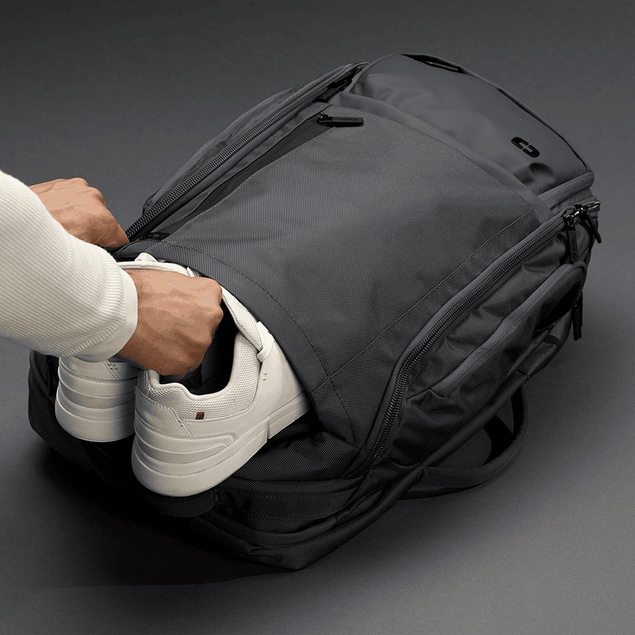 Ogio Pace Pro Max 45L Travel Pack, grey pinstripe