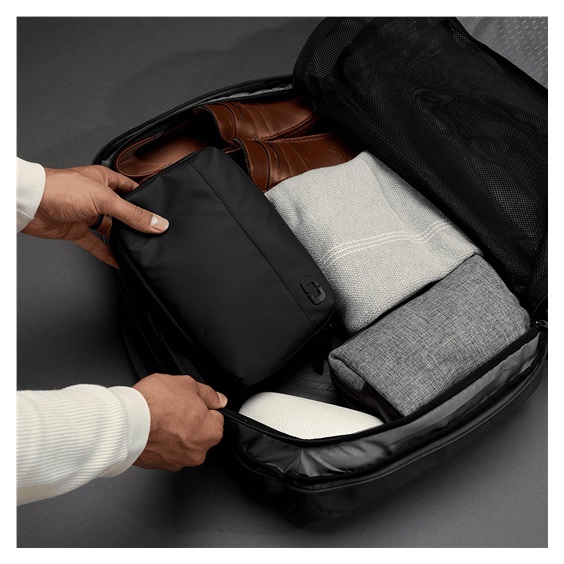 Ogio Pace Pro Max 45L Travel Pack, grey pinstripe