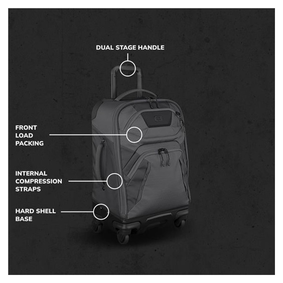 Ogio Renegade 22" 4-Wheel Travel 33L Reisetasche, titanium