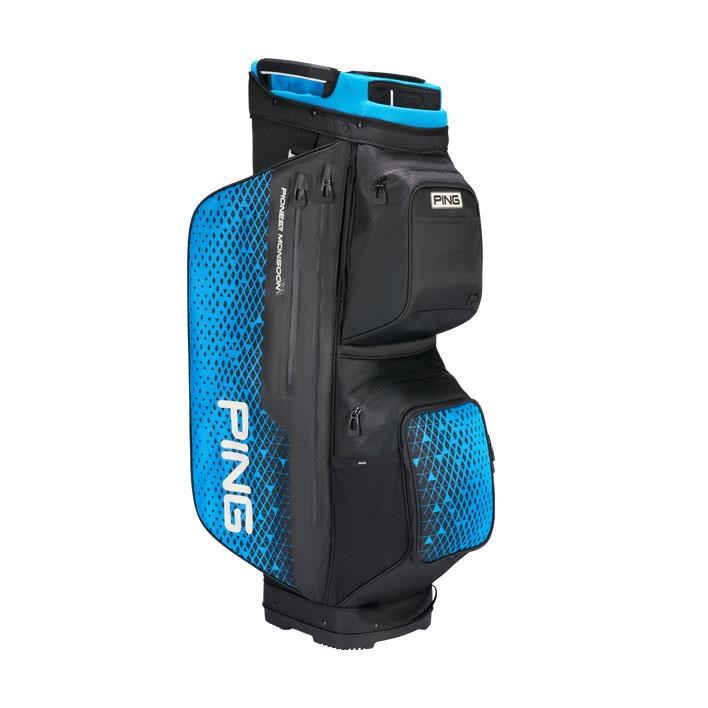 Ping Pioneer Monsoon Cartbag, schwarz/blau