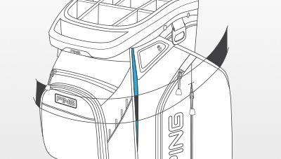 Ping Traverse Cartbag, schwarz