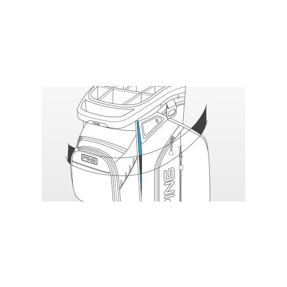 Ping Traverse Cartbag, schwarz
