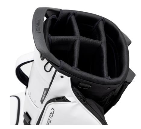 Ping Hoofer Tour Standbag, weiss/schwarz