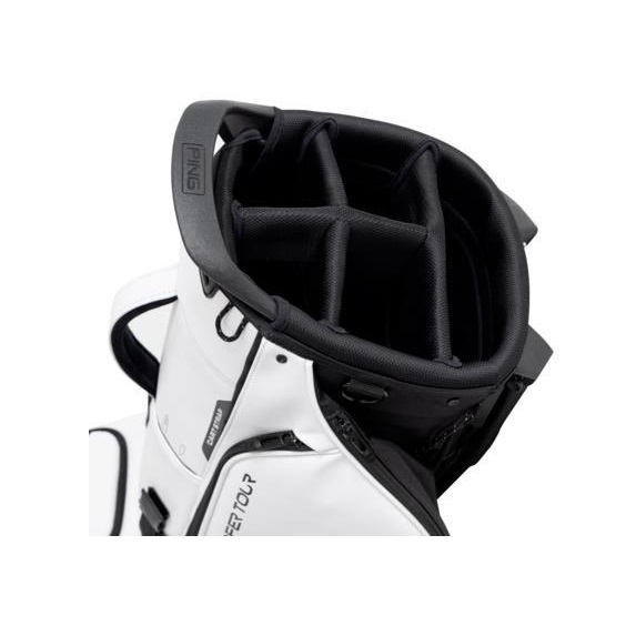 Ping Hoofer Tour Standbag, weiss/schwarz