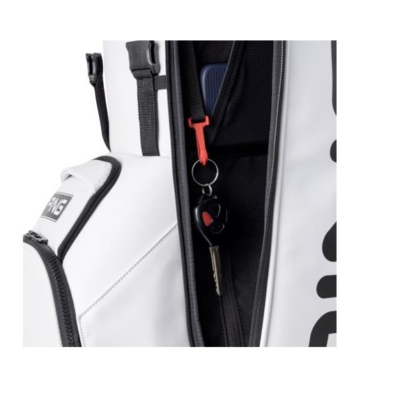 Ping Hoofer Tour Standbag, weiss/schwarz