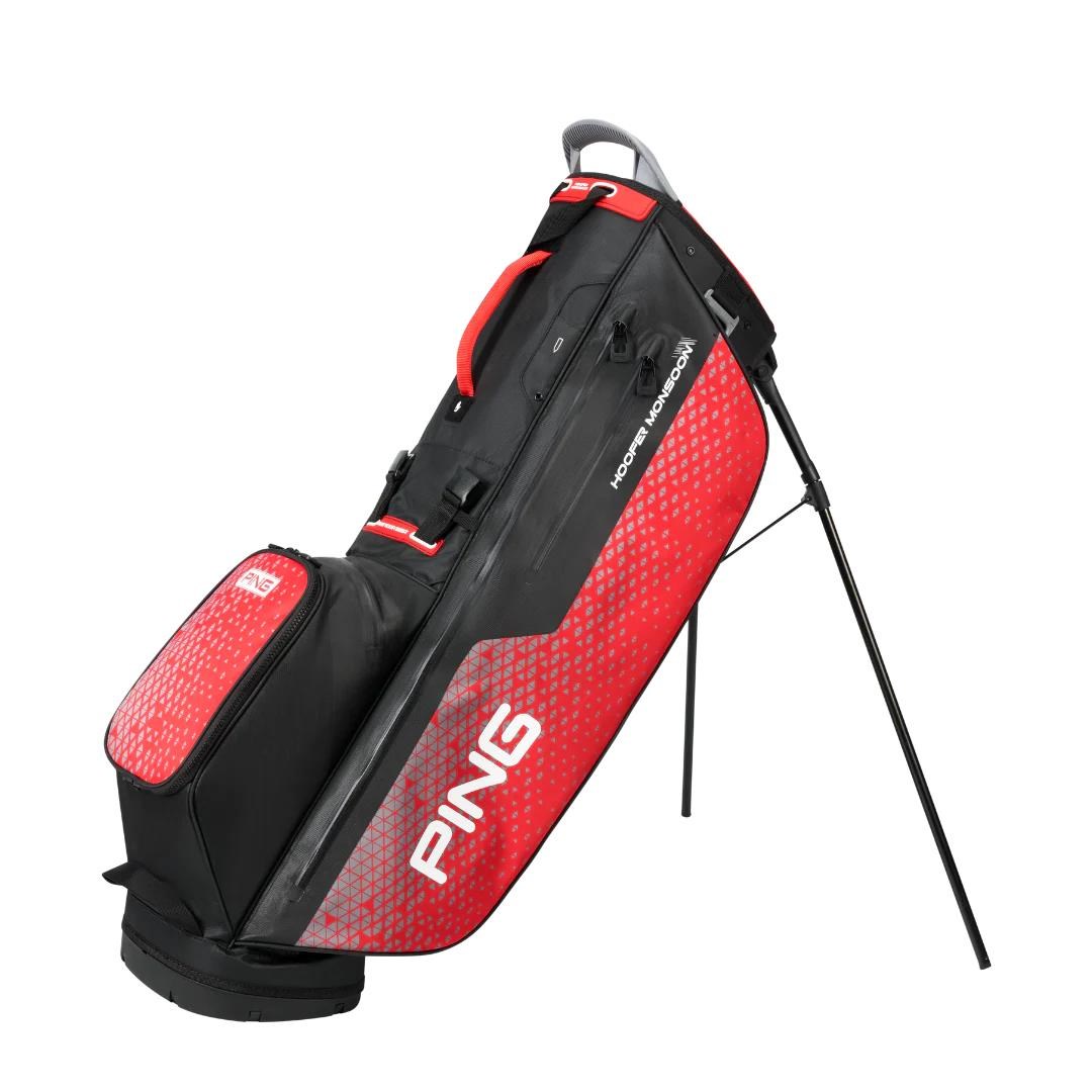 Ping Hoofer Monsoon Standbag, schwarz/rot