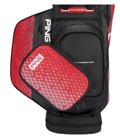 Ping Hoofer Monsoon Standbag, schwarz/rot