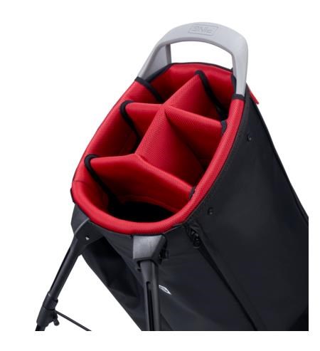 Ping Hoofer Monsoon Standbag, schwarz/rot