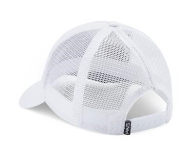 Ping Diamond Trucker Golf Cap, weiss