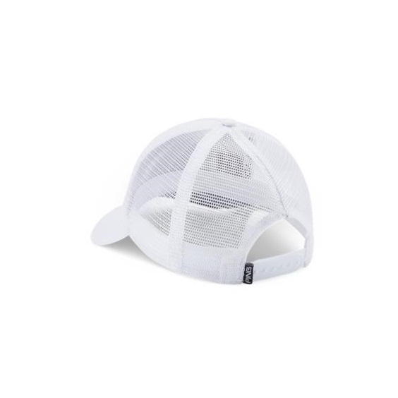Ping Diamond Trucker Golf Cap, weiss