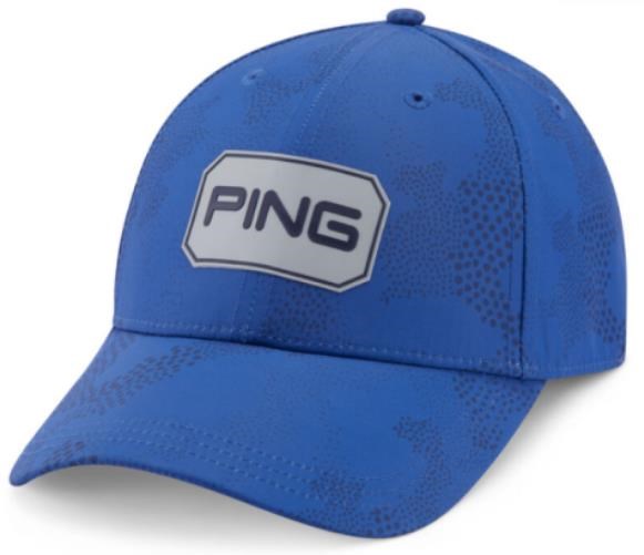 Ping Textured Camo Golf Cap, mid blue multi