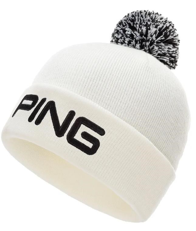 PING Classic Bobble Herren Wintermütze, weiss
