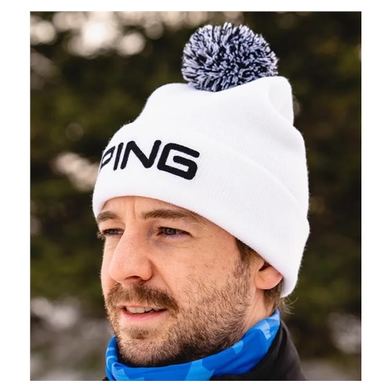 PING Classic Bobble Herren Wintermütze, weiss