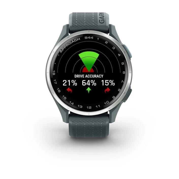 Garmin Approach S44 GPS Golfuhr, Twilight/Silber Aluminium