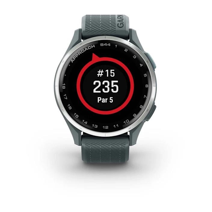 Garmin Approach S44 GPS Golfuhr, Twilight/Silber Aluminium