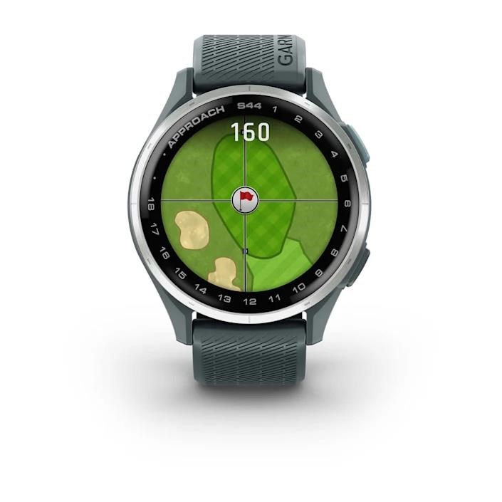 Garmin Approach S44 GPS Golfuhr, Twilight/Silber Aluminium