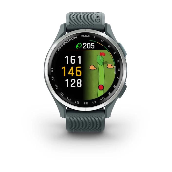 Garmin Approach S44 GPS Golfuhr, Twilight/Silber Aluminium
