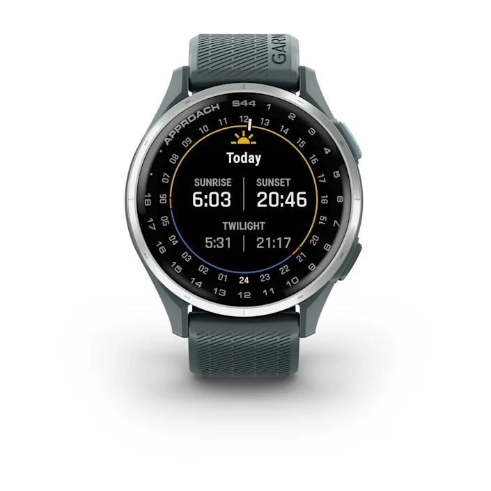 Garmin Approach S44 GPS Golfuhr, Twilight/Silber Aluminium
