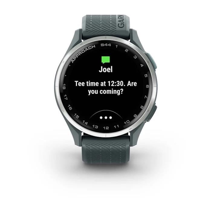 Garmin Approach S44 GPS Golfuhr, Twilight/Silber Aluminium