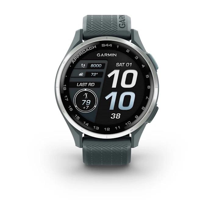 Garmin Approach S44 GPS Golfuhr, Twilight/Silber Aluminium
