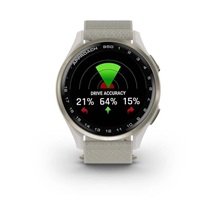 Garmin Approach S50 GPS Golfuhr, ivory nylon/cream gold aluminium