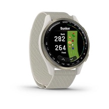 Garmin Approach S50 GPS Golfuhr, ivory nylon/cream gold aluminium