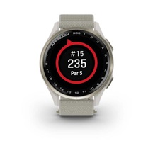 Garmin Approach S50 GPS Golfuhr, ivory nylon/cream gold aluminium