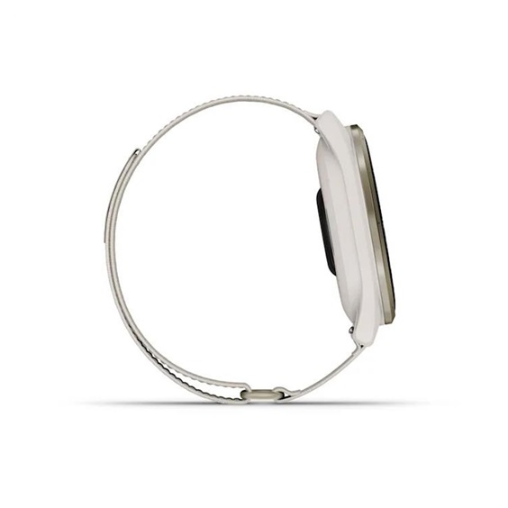 Garmin Approach S50 GPS Golfuhr, ivory nylon/cream gold aluminium