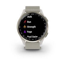 Garmin Approach S50 GPS Golfuhr, ivory nylon/cream gold aluminium