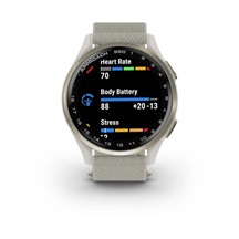 Garmin Approach S50 GPS Golfuhr, ivory nylon/cream gold aluminium