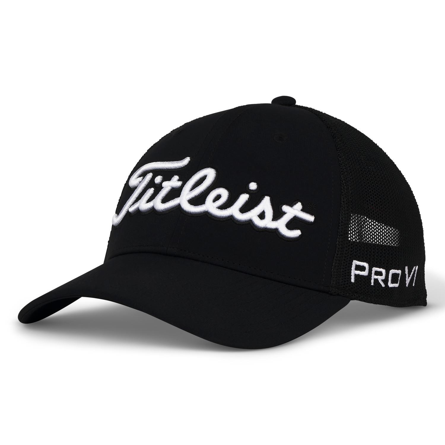 Titleist Tour Performance Mesh Herren Golfcap, schwarz
