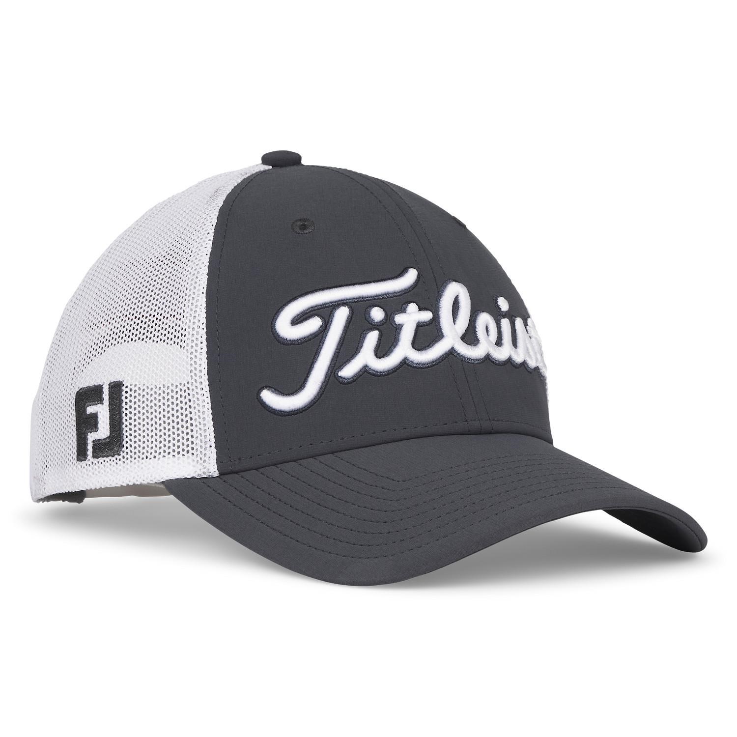 Titleist Tour Performance Mesh Herren Golfcap, grau/weiss