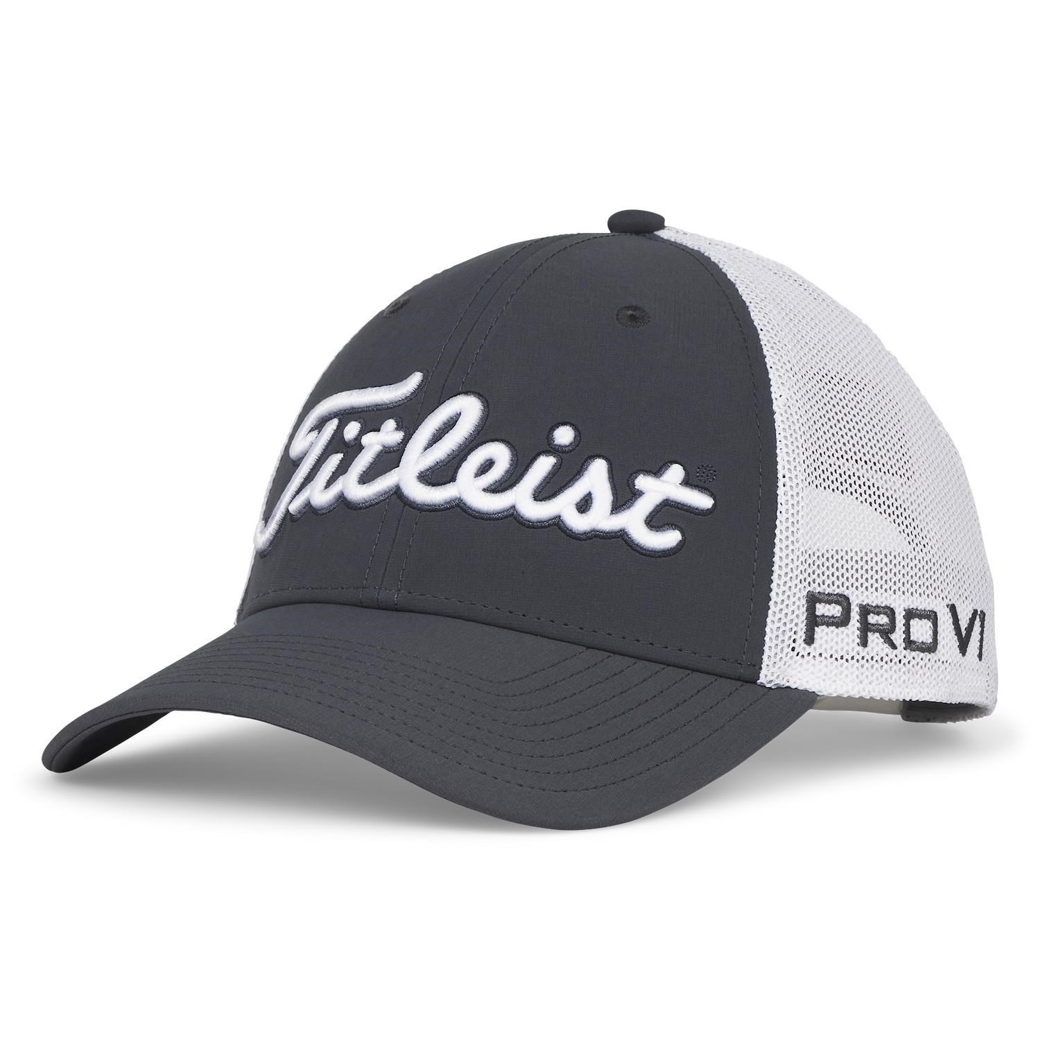 Titleist Tour Performance Mesh Herren Golfcap, grau/weiss