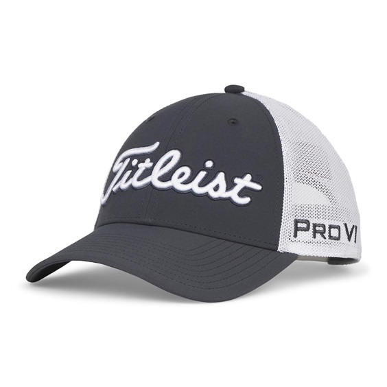 Titleist Tour Performance Mesh Herren Golfcap, grau/weiss