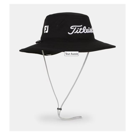 Titleist Tour Aussie Herren Bucket Hut, schwarz