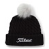 Titleist Cable Knit Pom Pom Damen Wintermütze, schwarz