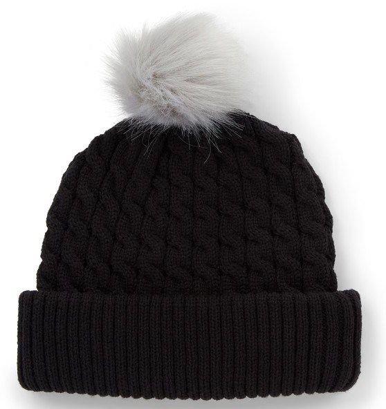 Titleist Cable Knit Pom Pom Damen Wintermütze, schwarz