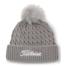 Titleist Cable Knit Pom Pom Damen Wintermütze, grau