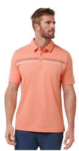 Travis Mathew Roaming Routes Herren Poloshirt, coral fusion