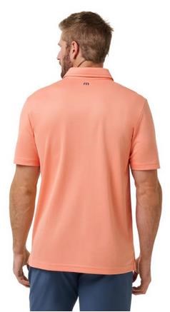 Travis Mathew Roaming Routes Herren Poloshirt, coral fusion