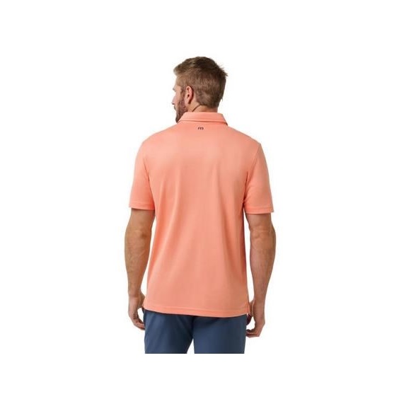 Travis Mathew Roaming Routes Herren Poloshirt, coral fusion