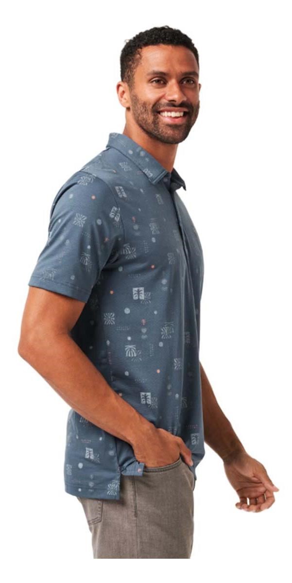 Travis Mathew Quick Trip Herren Poloshirt, mood indigo/vintage indigo