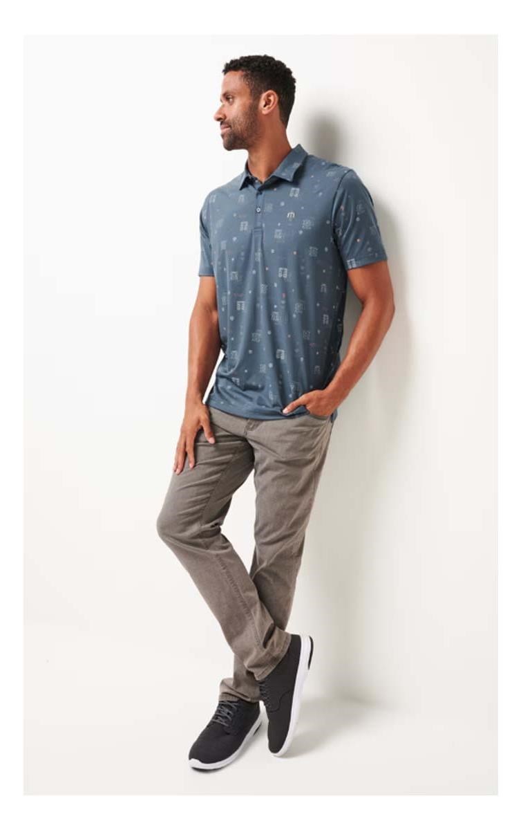 Travis Mathew Quick Trip Herren Poloshirt, mood indigo/vintage indigo