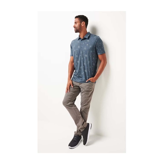 Travis Mathew Quick Trip Herren Poloshirt, mood indigo/vintage indigo