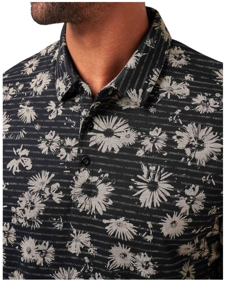Travis Mathew Shaved Grove Herren Poloshirt, schwarz
