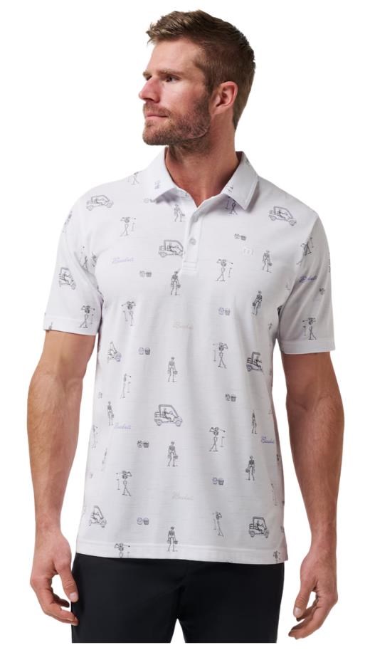 Travis Mathew Lost City Herren Poloshirt, weiss