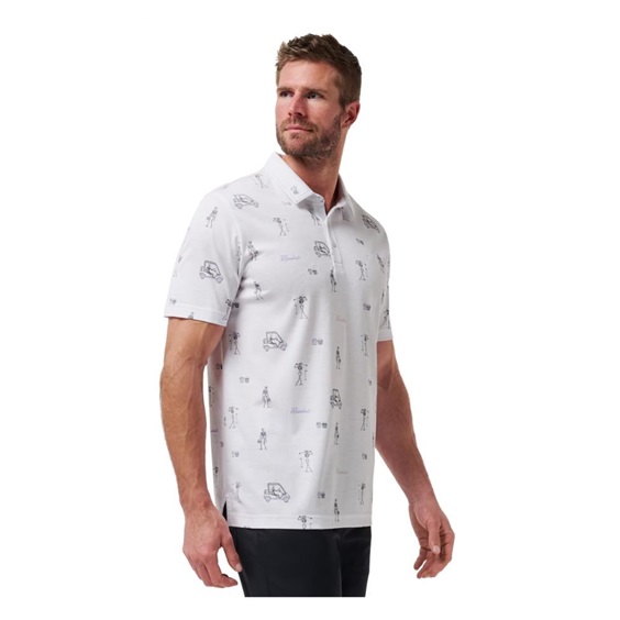 Travis Mathew Lost City Herren Poloshirt, weiss